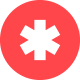 Red asterisk representing urgent care resources